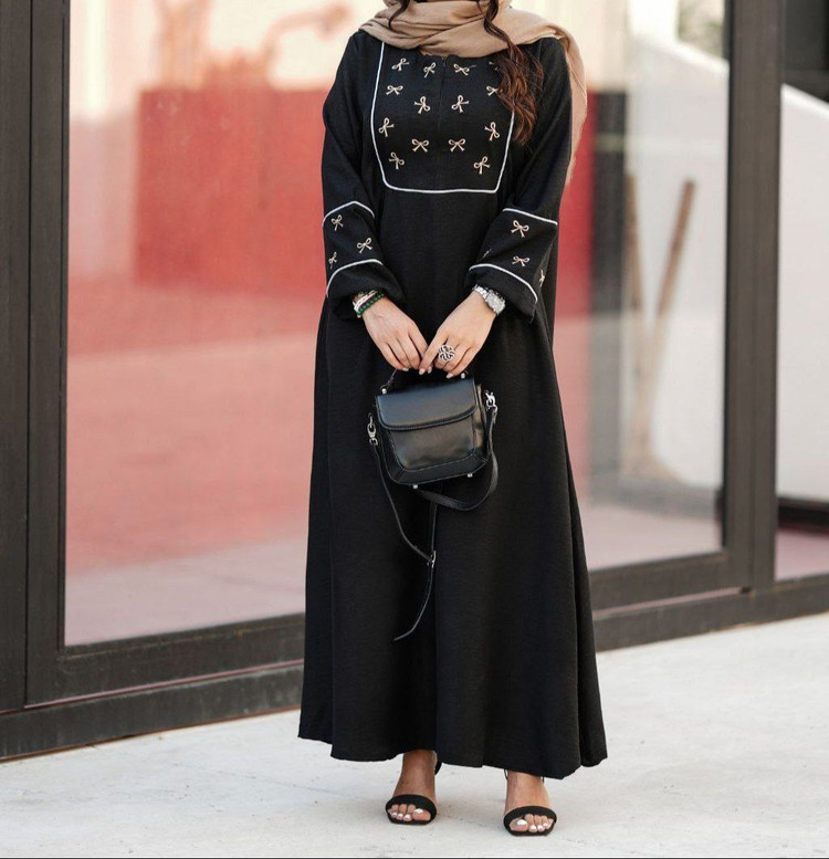 مانتو عبایی زنانه جلو زیپ جنس شانتون جودون