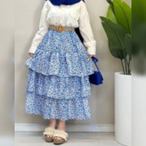 دامن طبقه ای زنانه جنس نخی