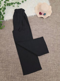 شلوار زنانه نیم بگ مشکی جنس کتان