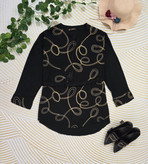 خرید شومیز زنانه رنگ مشکی جنس نخ پنبه