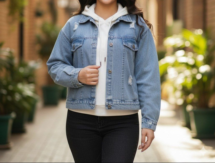 کت جین زنانه زاپدار